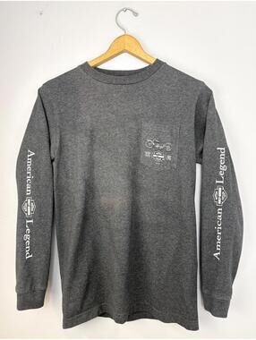 Vintage Harley Davidson Graphic Long Sleeve Pocket Tee Medium Brunswick GA